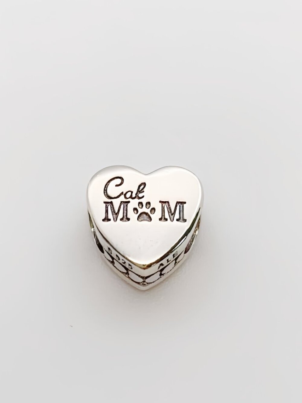 Engravable Cat Mom Heart Charm
